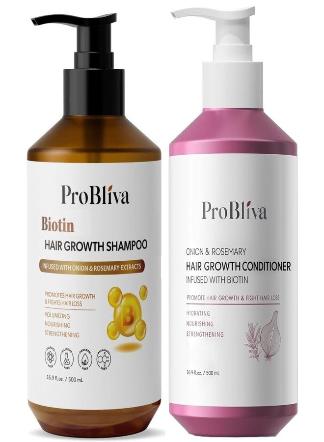 ProBliva Biotin Shampoo and Onion Conditioner Set for Thinning Hair in Adults 30+ – Strengthening Duo Reduces Shedding, Supports Fuller & Stronger Hair – Biotin + Rosemary + Onion Extracts - Image 1